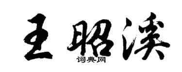 胡问遂王昭溪行书个性签名怎么写