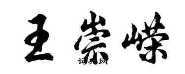 胡问遂王崇嵘行书个性签名怎么写