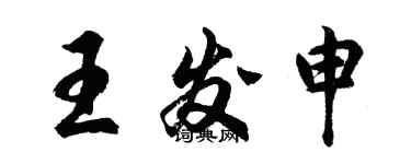 胡问遂王发申行书个性签名怎么写