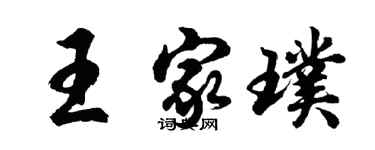 胡问遂王家璞行书个性签名怎么写