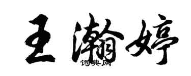 胡问遂王瀚婷行书个性签名怎么写