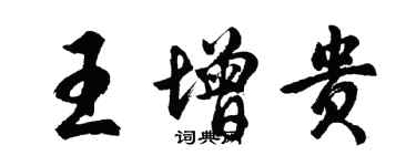 胡问遂王增贵行书个性签名怎么写