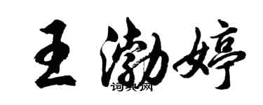 胡问遂王渤婷行书个性签名怎么写