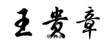 胡问遂王贵章行书个性签名怎么写