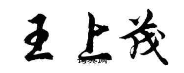 胡问遂王上茂行书个性签名怎么写