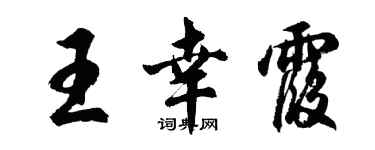 胡问遂王幸霞行书个性签名怎么写
