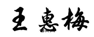 胡问遂王惠梅行书个性签名怎么写