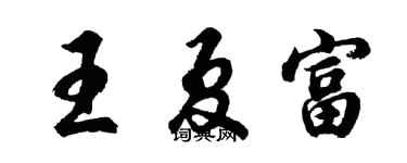 胡问遂王夏富行书个性签名怎么写