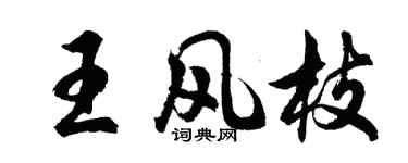 胡问遂王风枝行书个性签名怎么写
