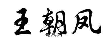胡问遂王朝凤行书个性签名怎么写
