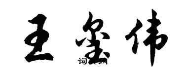 胡问遂王玺伟行书个性签名怎么写