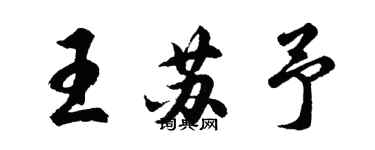 胡问遂王苏予行书个性签名怎么写