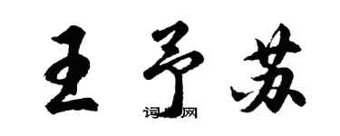 胡问遂王予苏行书个性签名怎么写