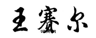 胡问遂王赛尔行书个性签名怎么写