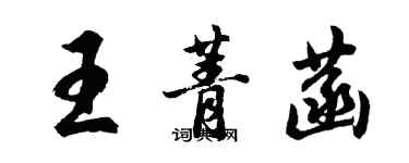 胡问遂王菁菡行书个性签名怎么写