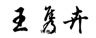 胡问遂王隽卉行书个性签名怎么写