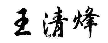 胡问遂王清烽行书个性签名怎么写
