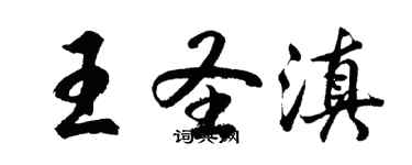 胡问遂王圣滇行书个性签名怎么写