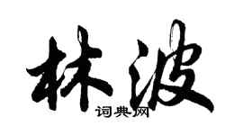 胡问遂林波行书个性签名怎么写