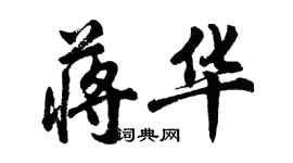 胡问遂蒋华行书个性签名怎么写