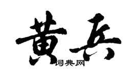 胡问遂黄兵行书个性签名怎么写