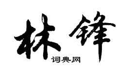 胡问遂林锋行书个性签名怎么写