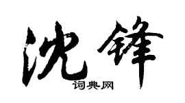 胡问遂沈锋行书个性签名怎么写
