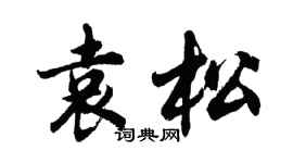 胡问遂袁松行书个性签名怎么写