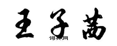 胡问遂王子茜行书个性签名怎么写