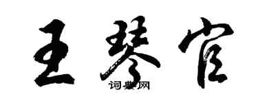 胡问遂王琴官行书个性签名怎么写