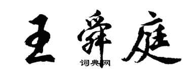 胡问遂王舜庭行书个性签名怎么写