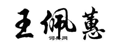 胡问遂王佩蕙行书个性签名怎么写