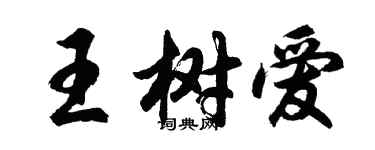 胡问遂王树爱行书个性签名怎么写