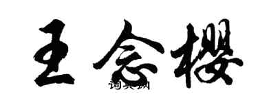 胡问遂王念樱行书个性签名怎么写