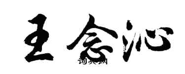 胡问遂王念沁行书个性签名怎么写