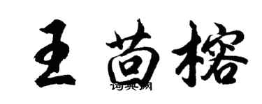 胡问遂王茴榕行书个性签名怎么写