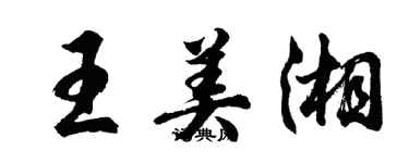 胡问遂王美湘行书个性签名怎么写