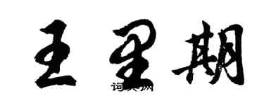 胡问遂王里期行书个性签名怎么写