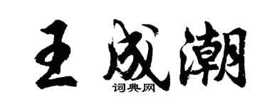 胡问遂王成潮行书个性签名怎么写