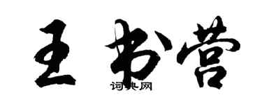 胡问遂王书营行书个性签名怎么写