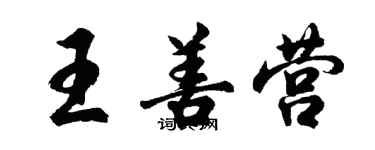 胡问遂王善营行书个性签名怎么写