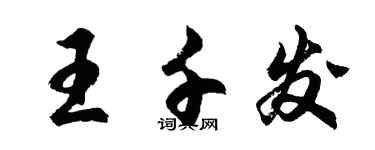 胡问遂王千发行书个性签名怎么写
