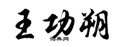 胡问遂王功朔行书个性签名怎么写