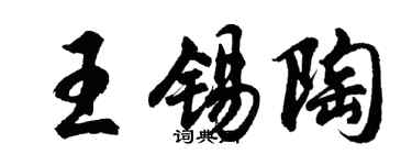 胡问遂王锡陶行书个性签名怎么写