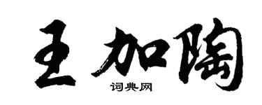 胡问遂王加陶行书个性签名怎么写