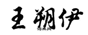 胡问遂王朔伊行书个性签名怎么写
