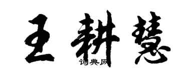 胡问遂王耕慧行书个性签名怎么写