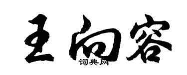 胡问遂王向容行书个性签名怎么写