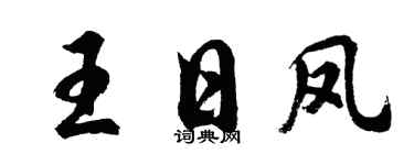 胡问遂王日凤行书个性签名怎么写