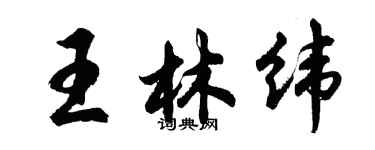 胡问遂王林纬行书个性签名怎么写